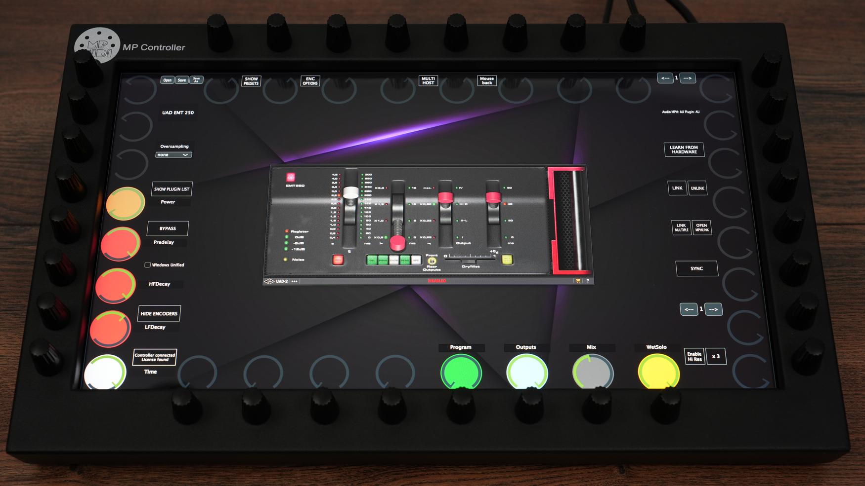 Universal Audio UAD plugin on MP Controller