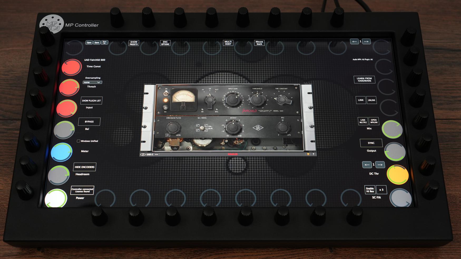 Universal Audio UAD plugin on MP Controller