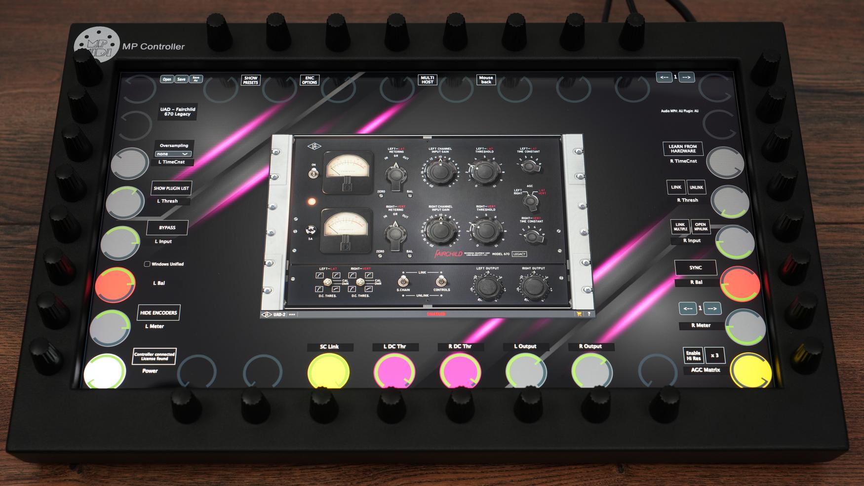 Universal Audio UAD plugin on MP Controller