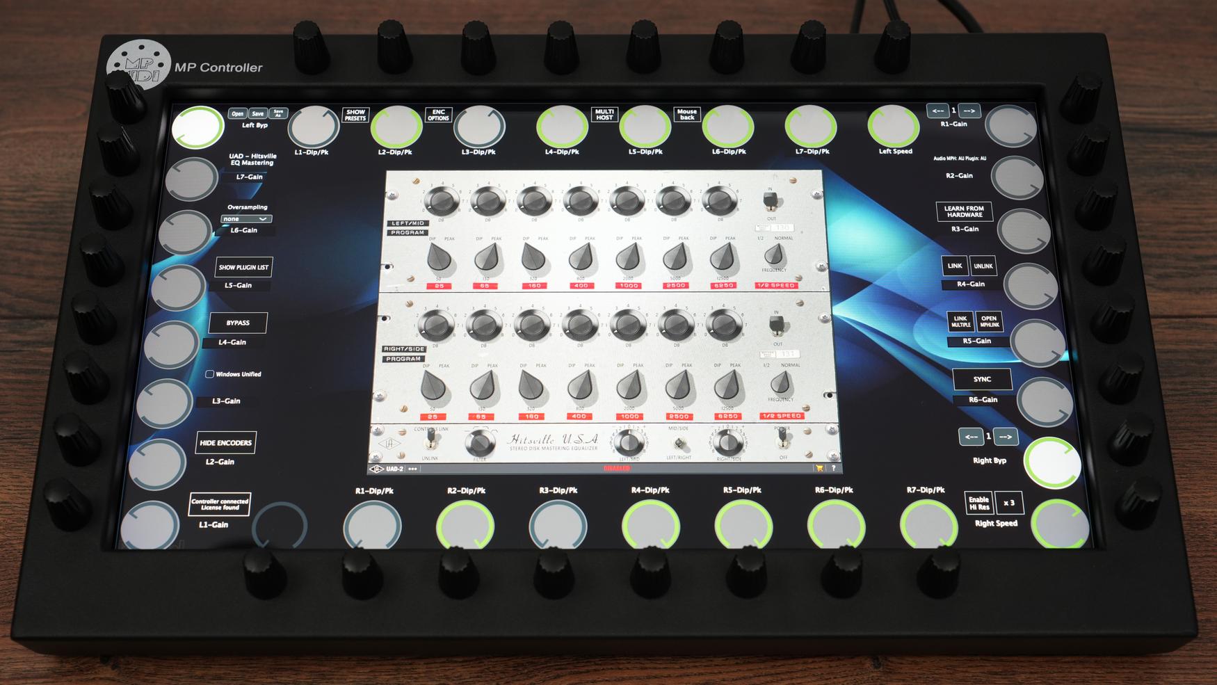 Universal Audio UAD plugin on MP Controller