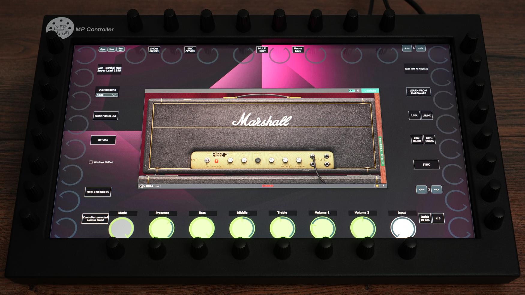 Universal Audio UAD plugin on MP Controller