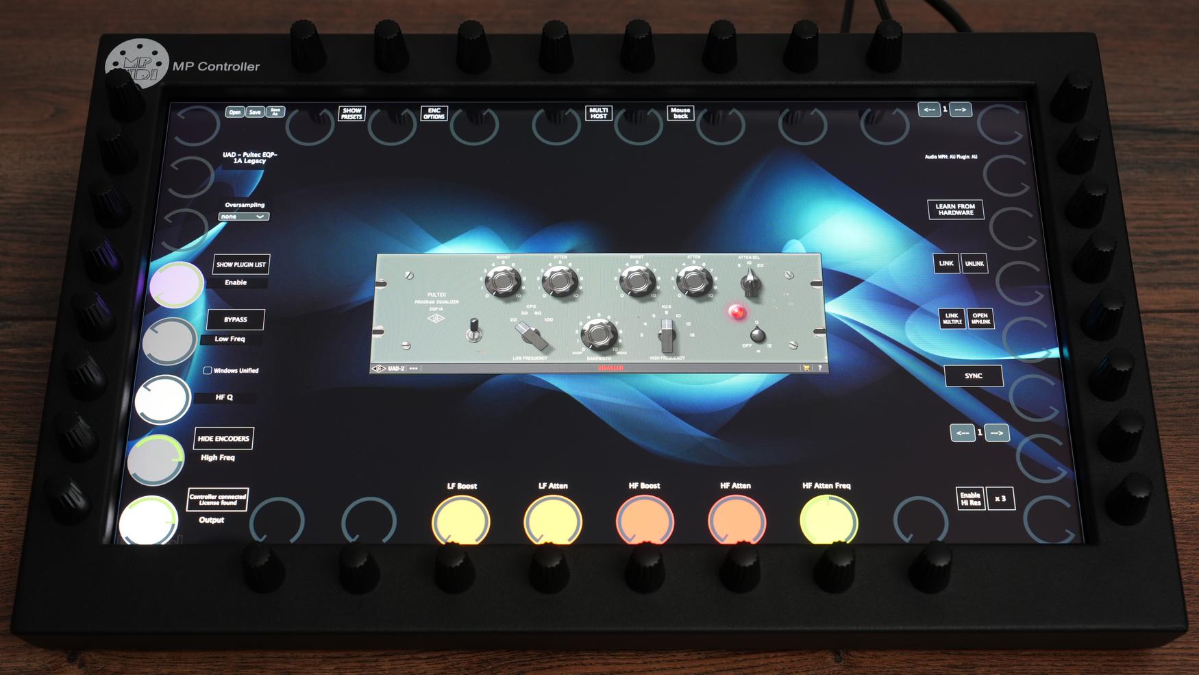 Universal Audio UAD plugin on MP Controller
