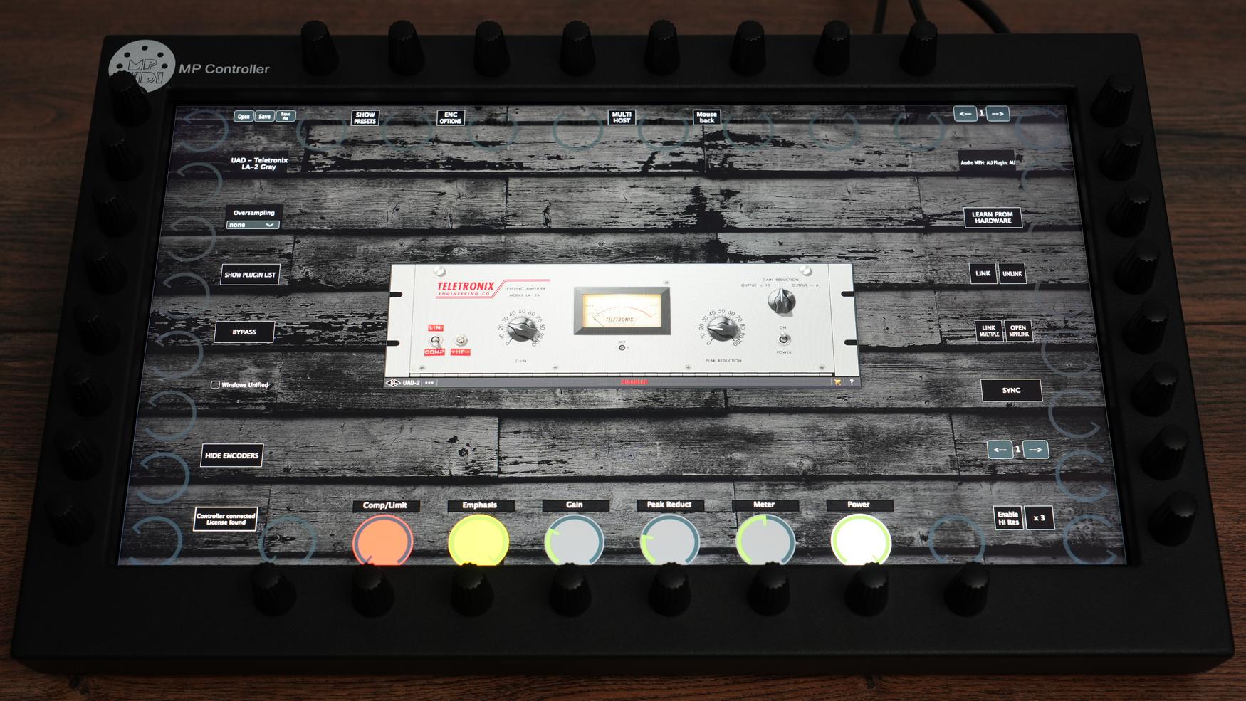 Universal Audio UAD plugin on MP Controller