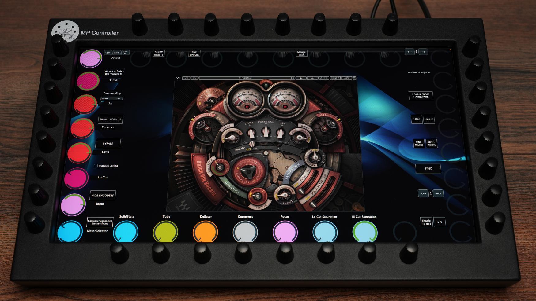 Studio-quality Waves plugin control interface