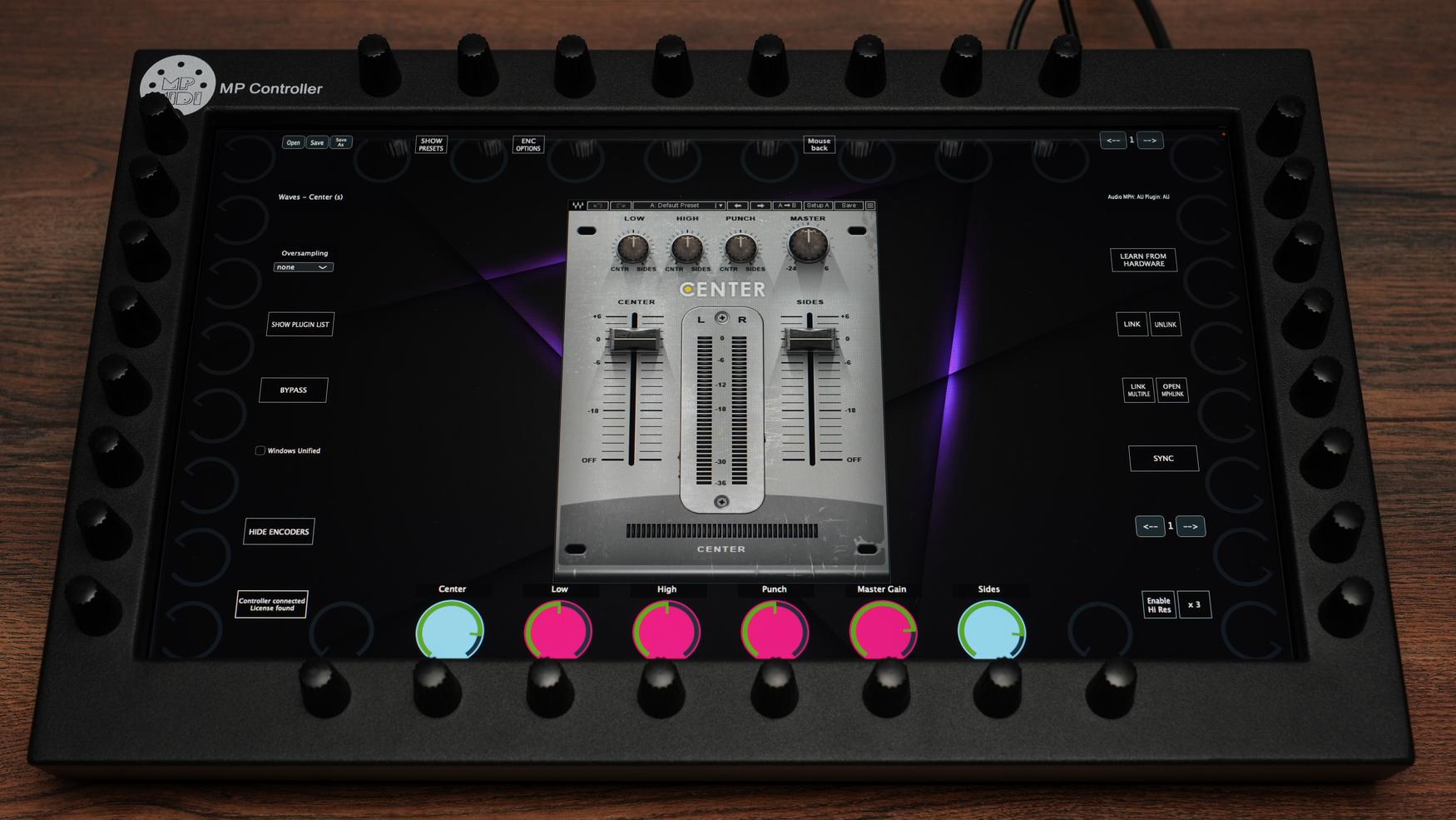 Waves plugin hardware control on MP Controller