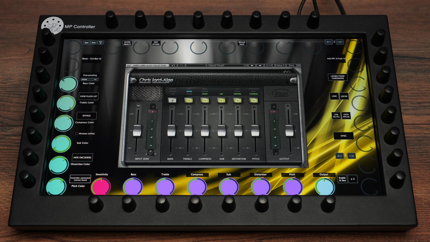 Tactile Waves plugin control with visual feedback
