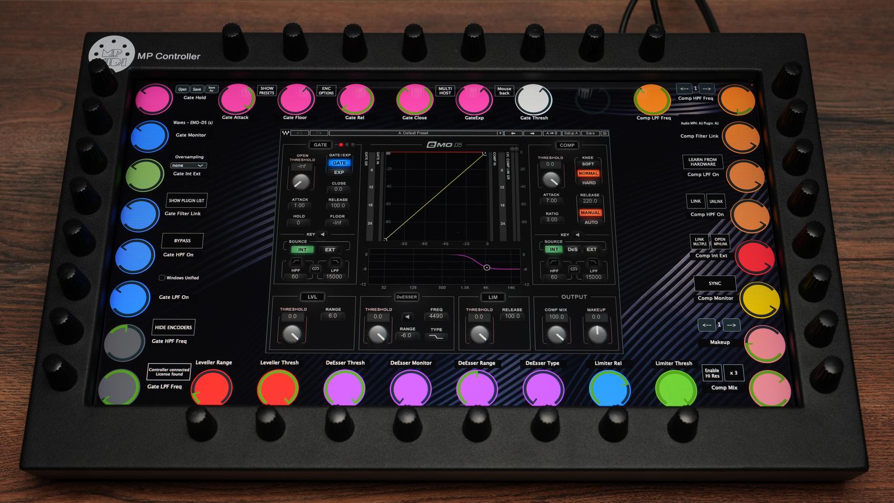 Studio-grade Waves plugin control on MP Controller