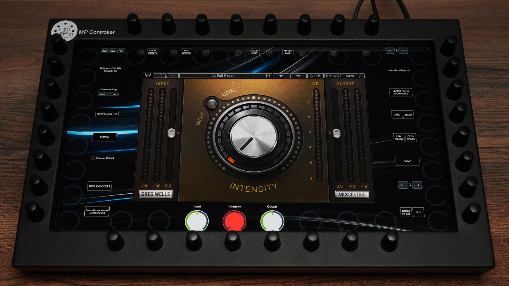 Waves plugin hardware integration with MP Controller