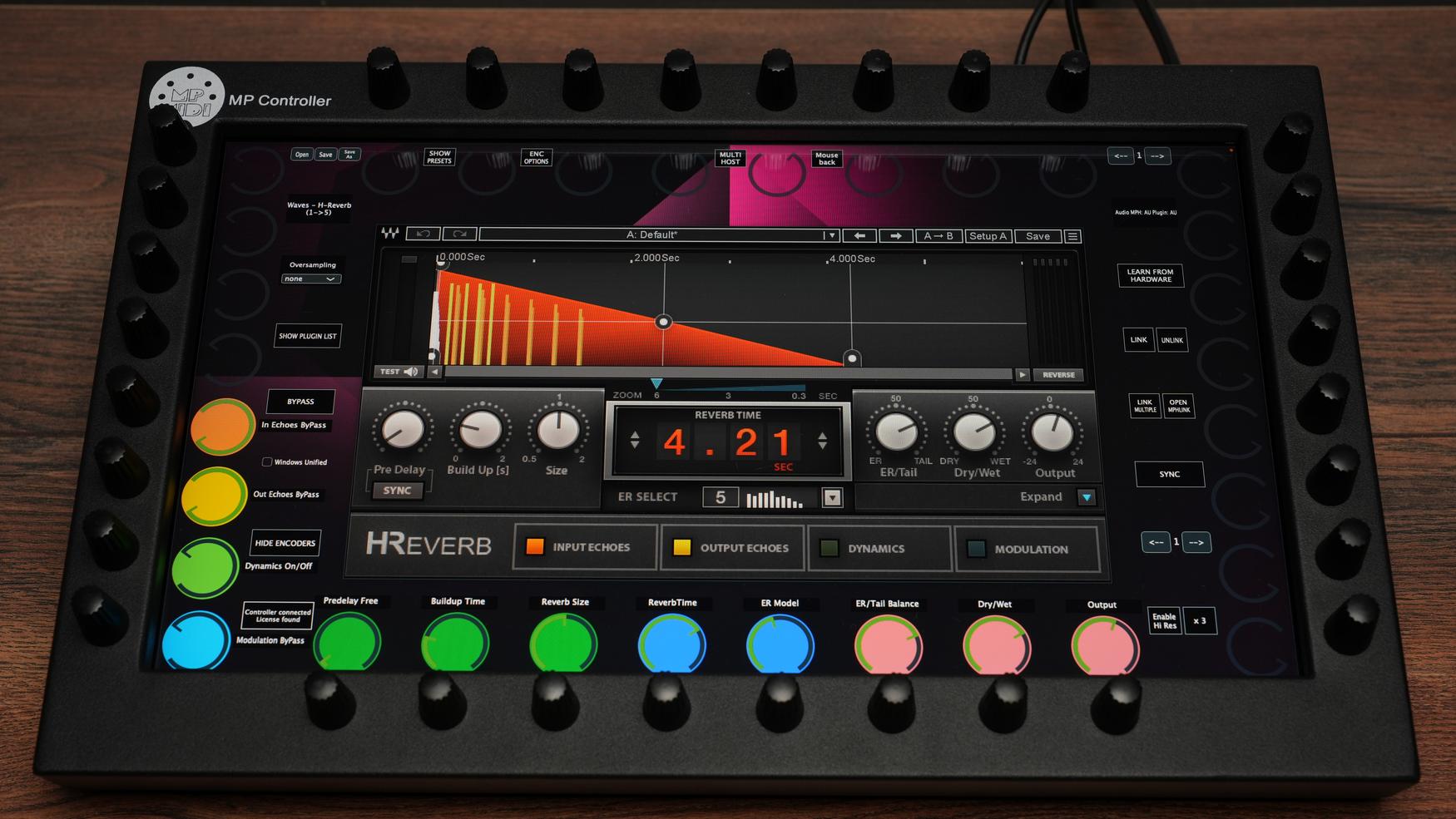 Professional Waves plugin control with visual feedback