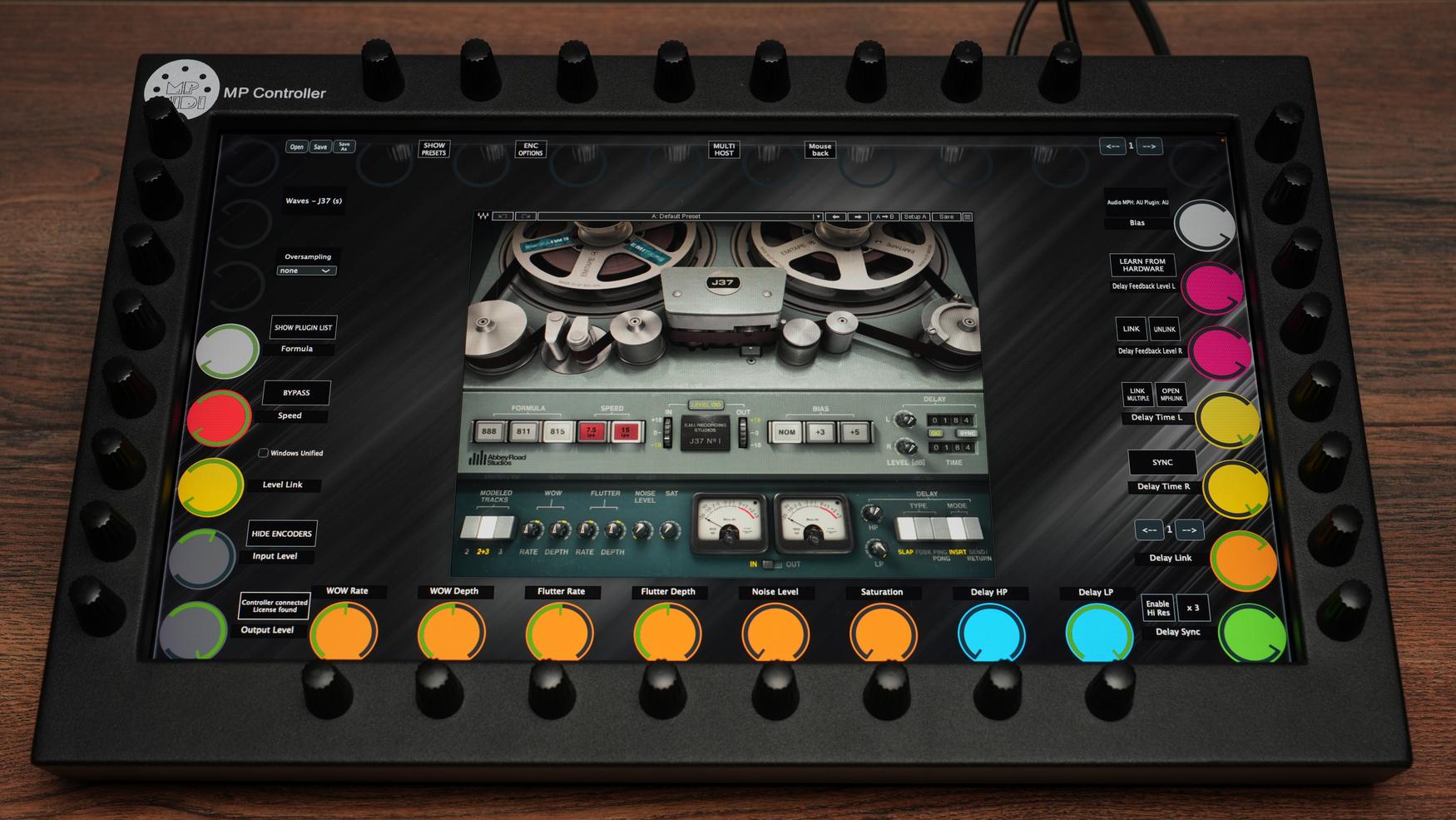 Waves plugin integration with MP Controller encoders