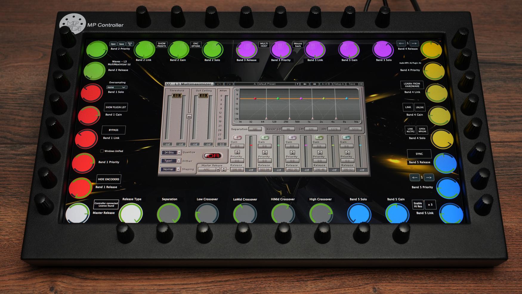 MP Controller with professional Waves plugin interface