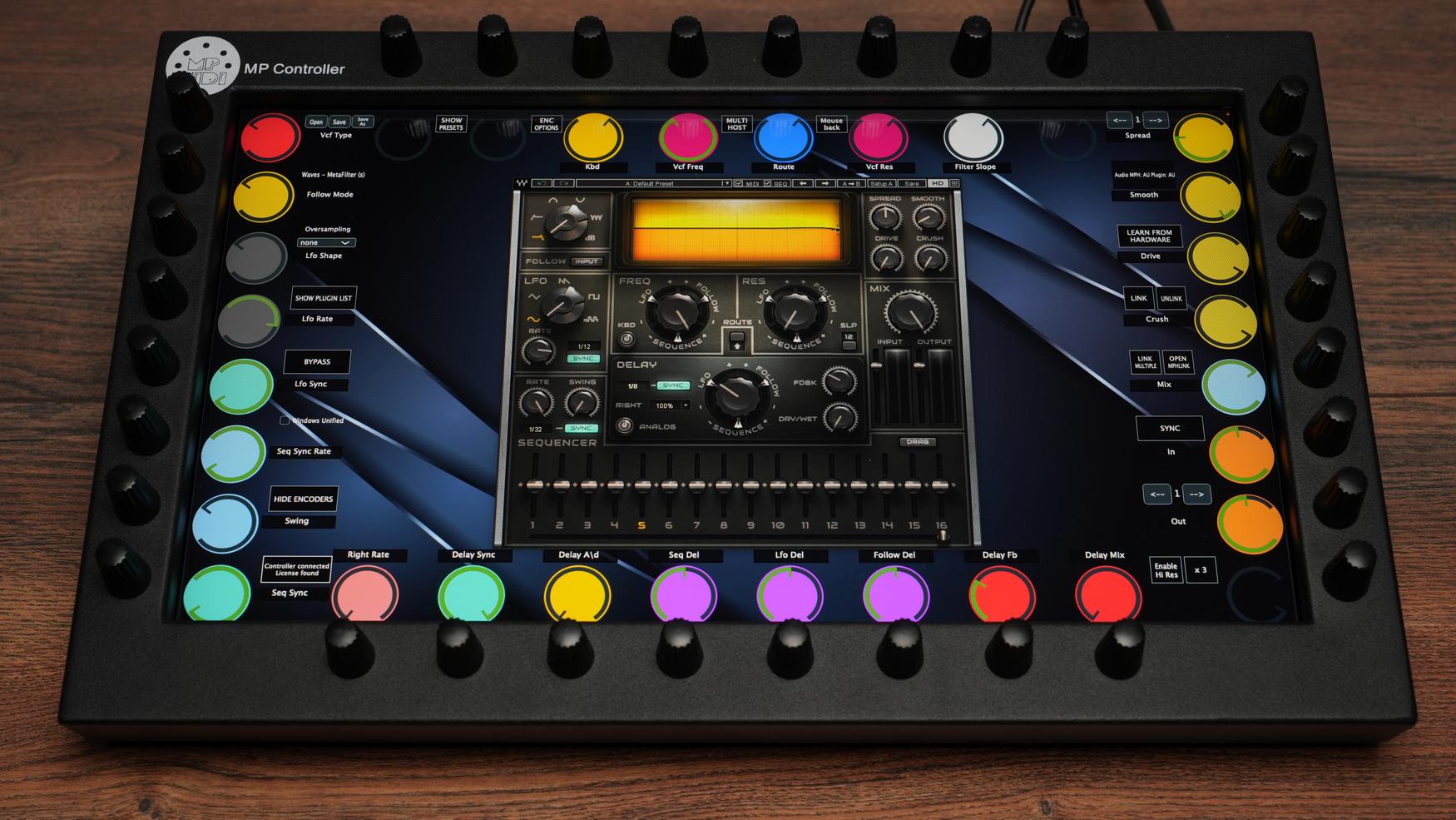 Waves plugin parameter control on MP Controller