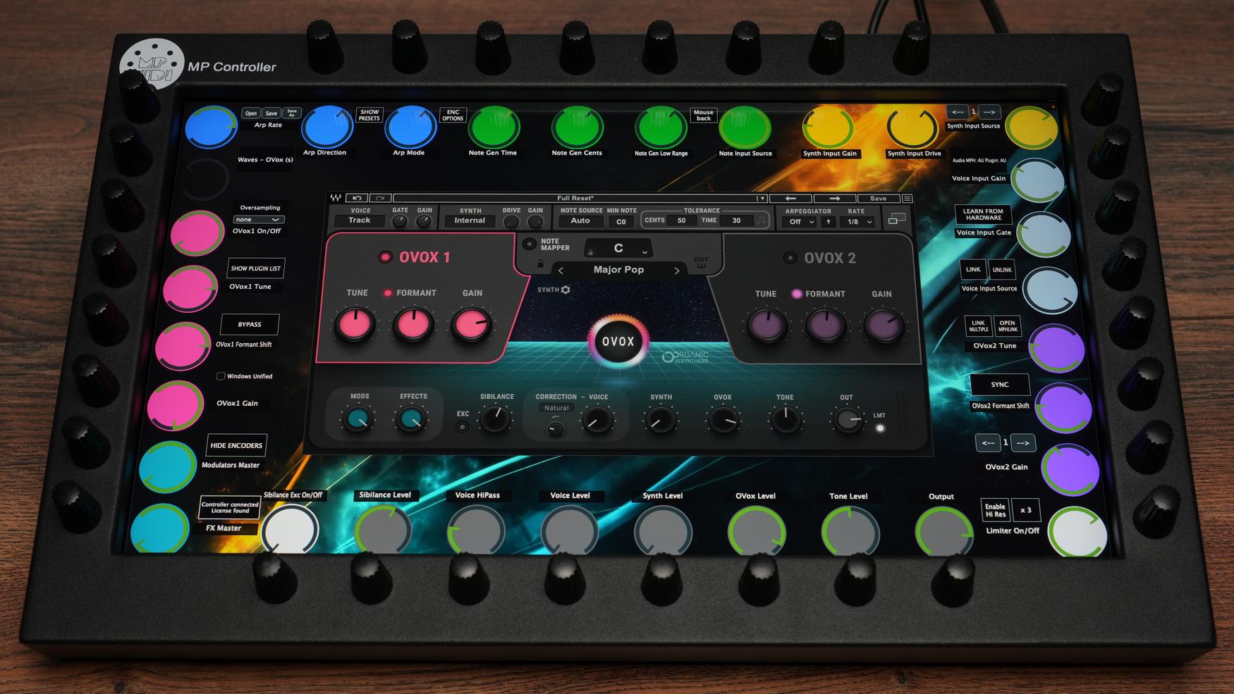 Waves plugin hardware integration with MP Controller