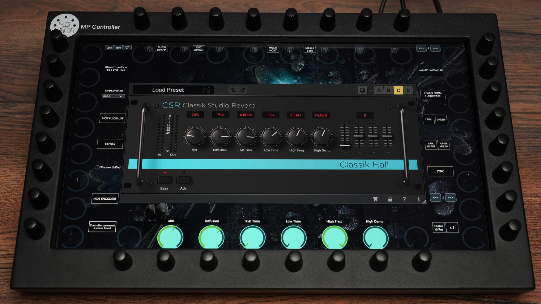 IK Multimedia CSR Classic Studio Reverb - Classic Hall on MP Controller