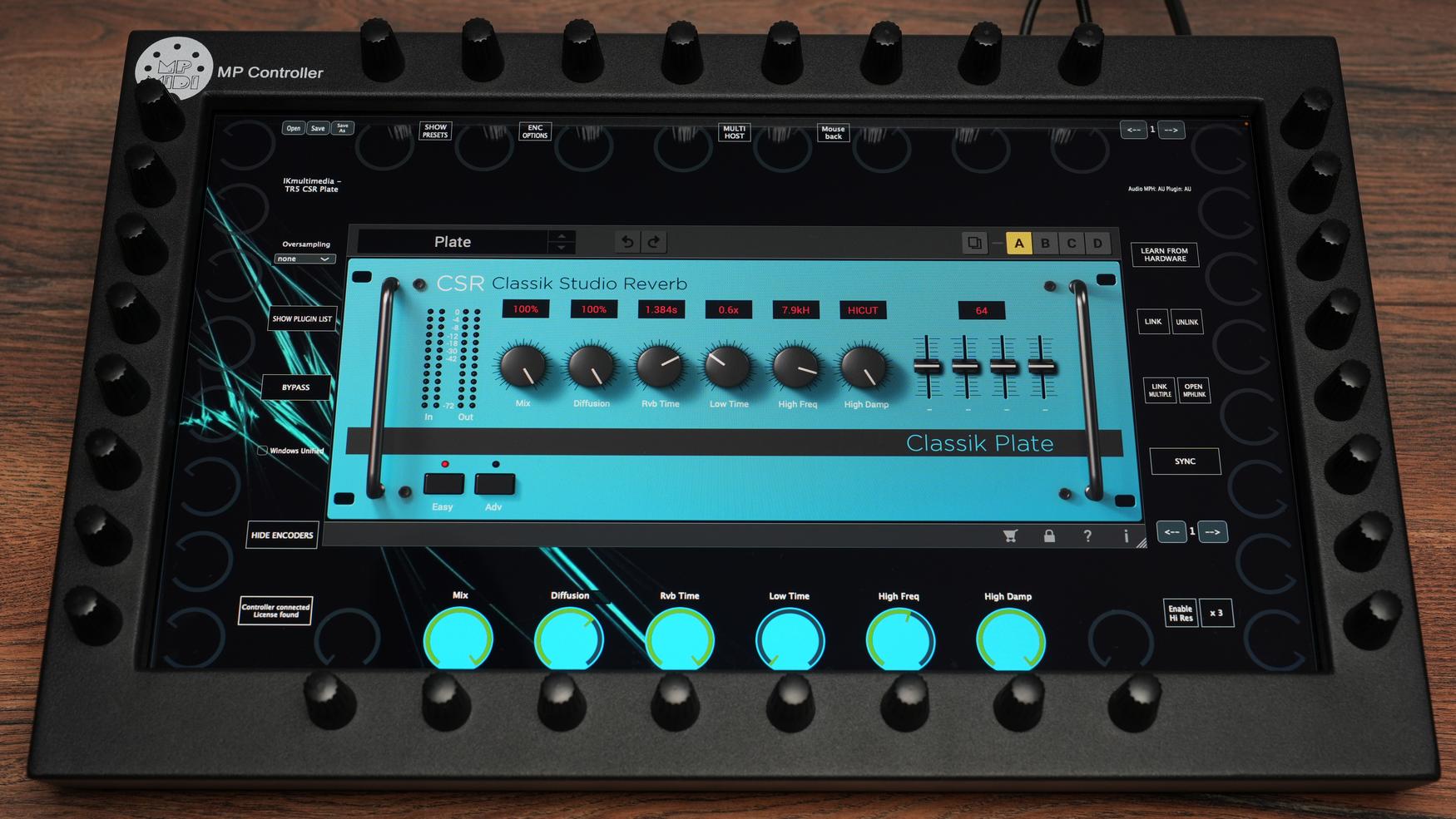 IK Multimedia CSR Classic Studio Reverb - Classic Plate on MP Controller