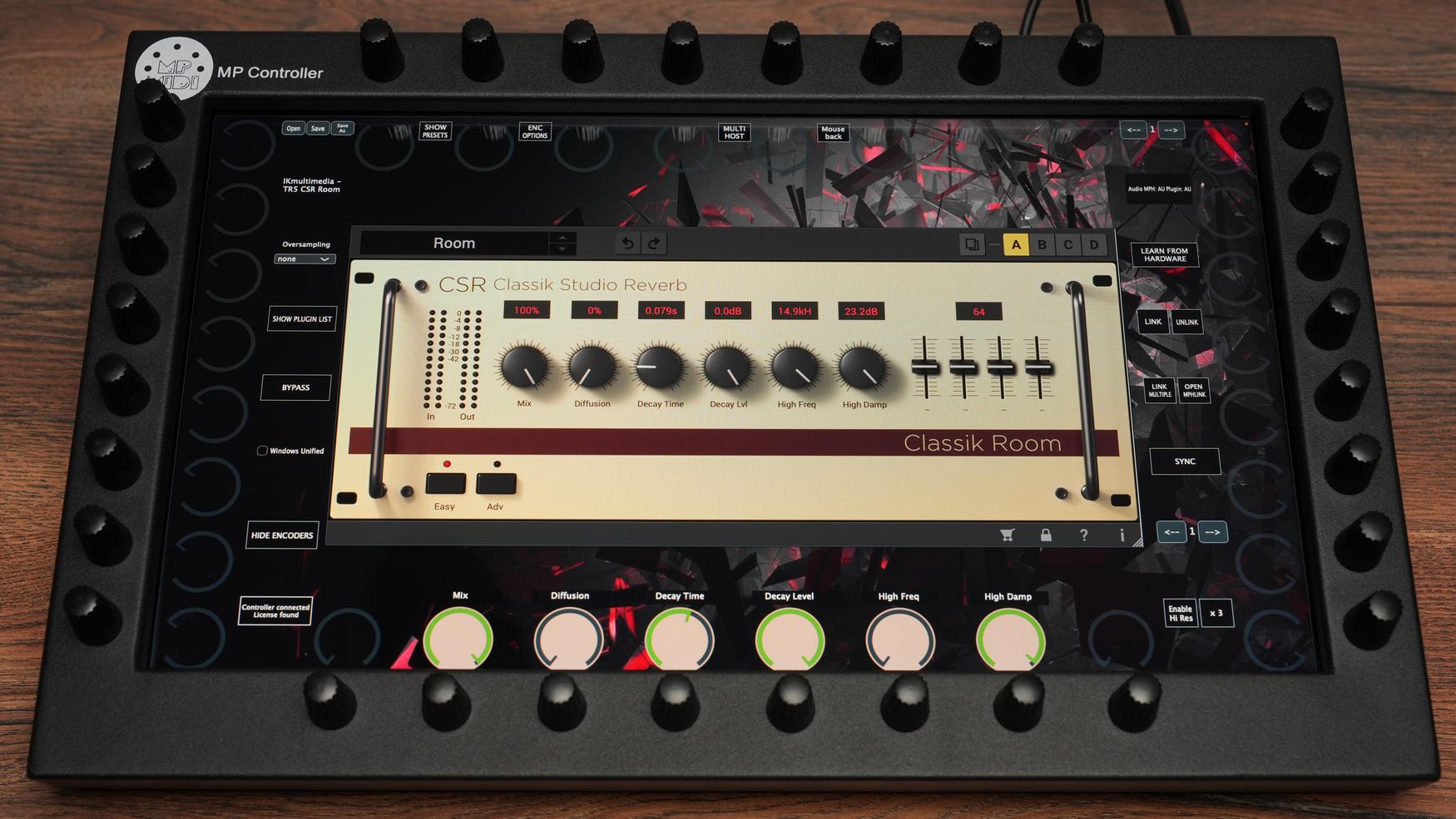 IK Multimedia CSR Classic Studio Reverb - Classic Room on MP Controller